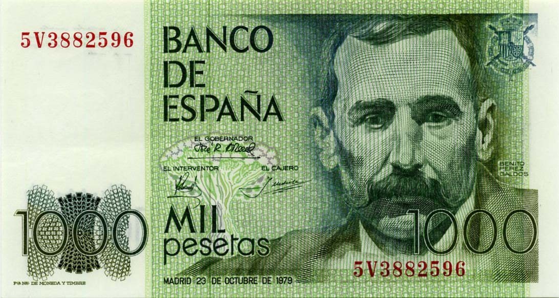 Billete de 1000 pesetas de la Primera Comunión